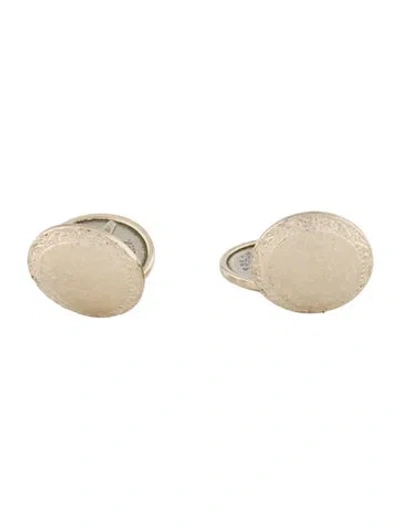 Pre-owned Cufflinks 14k Vintage Belais Textured  In Multi
