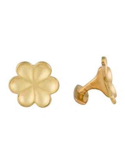 Pre-owned Cufflinks 18k Flower  In Multi