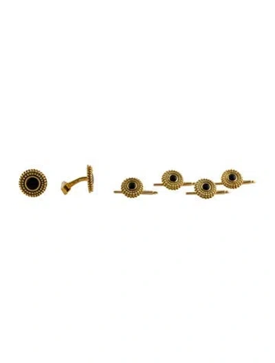 Pre-owned Cufflinks 18k Onyx Dress Set In Multi