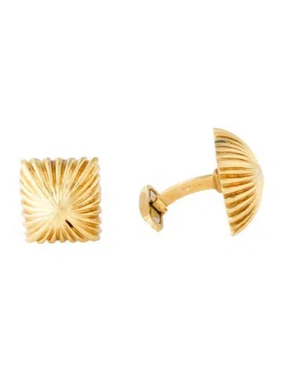 Pre-owned Cufflinks 18k Sclupted  In Multi