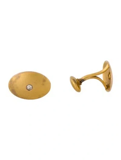 Pre-owned Cufflinks Antique Diamond Oval  In Multi