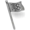 Cufflinks, Inc . 18th Hole Golf Pin In Silver