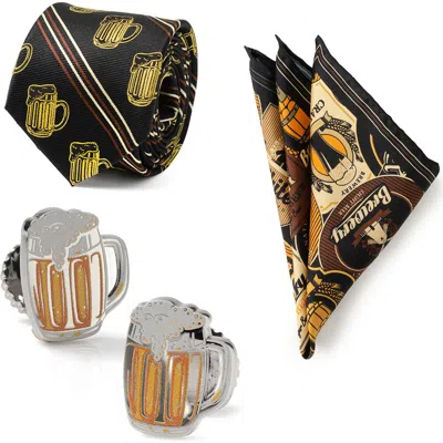 Cufflinks, Inc . Beer Fan Cuff Links, Tie & Pocket Square Set In Multi