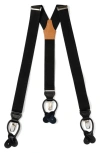 Cufflinks, Inc . Black Clip/button Suspenders In Black