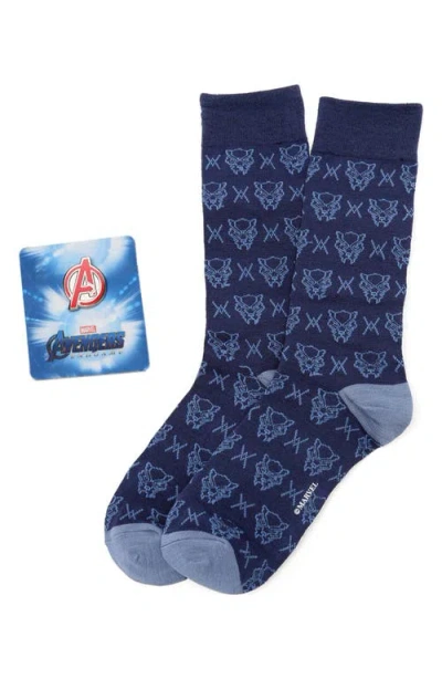 Cufflinks, Inc . Black Panther Crew Socks & Lapel Pin In Blue