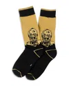 Cufflinks, Inc C-3po Black Dress Socks In Bronze