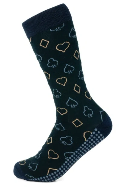 Cufflinks, Inc . Card Suits Casino Crew Socks In Blue