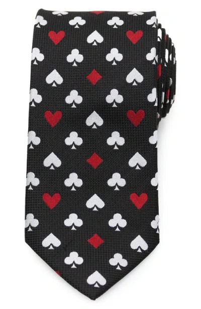 Cufflinks, Inc . Card Suits Jacquard Silk Blend Tie In Black