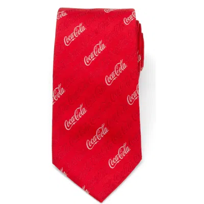 Cufflinks, Inc . Coca-cola® Logo Red Silk Blend Tie