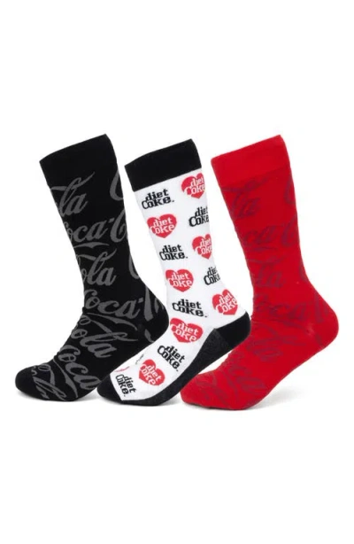 Cufflinks, Inc . Coca-cola Assorted 3-pack Crew Socks Gift Box Set In Multi