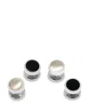 Cufflinks, Inc Double Sided Onyx & Mother Of Pearl Round Beveled Stud Set In Multi