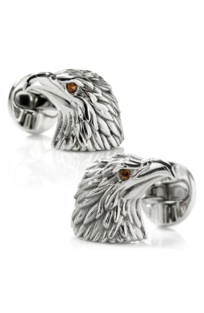 Cufflinks, Inc . Eagle Head Cuff Links In White