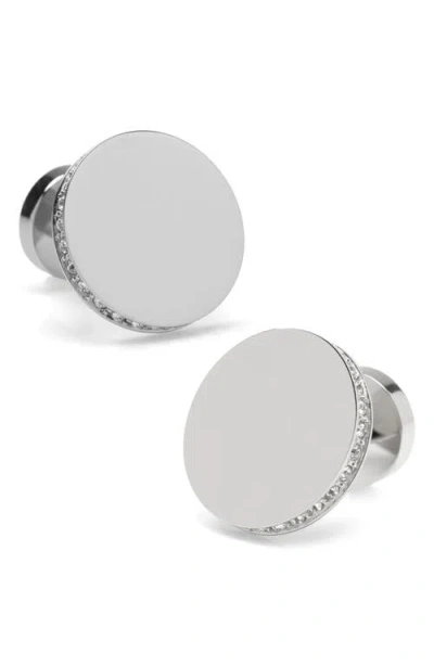 Cufflinks, Inc . Engravable Stainless Steel Cuff Links In Gray
