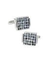 CUFFLINKS, INC FLOATING MOTHER OF PEARL CHECKERED SQUARE CUFFLINKS