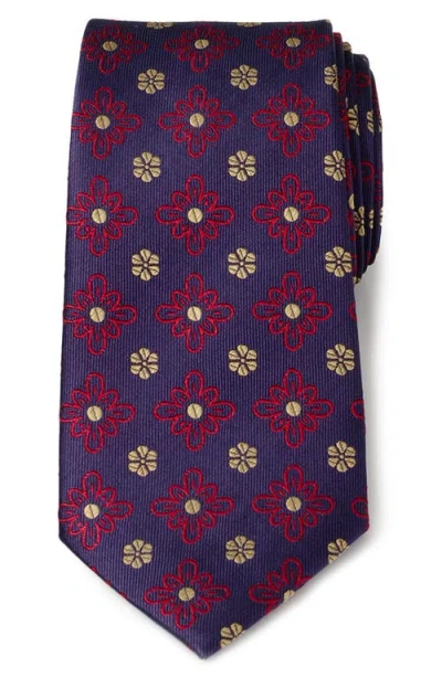 Cufflinks, Inc . Floral Silk Tie In Purple