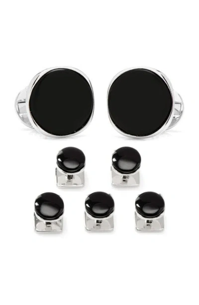 Cufflinks, Inc . Formal Onyx Cuff Links & Studs Set In Metallic