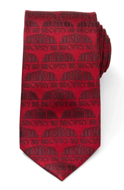 Cufflinks, Inc . Grand Ole Opry Auditorium Jacquard Silk Blend Neck Tie In Red