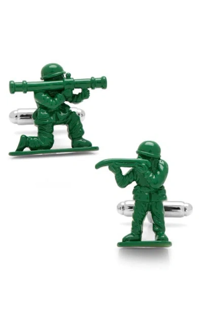Cufflinks, Inc . Green Army Men Cuff Links In Silver/green