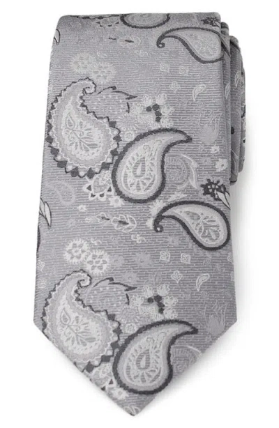 Cufflinks, Inc . Grey Paisley Silk Tie In Gray