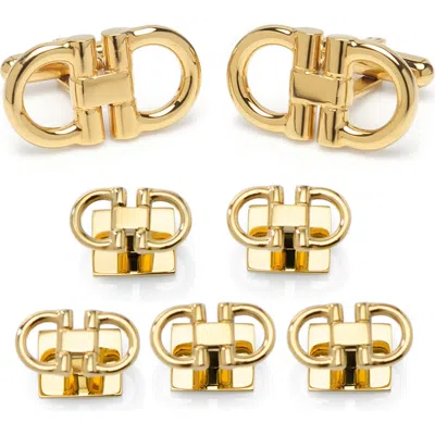 Cufflinks, Inc . Horsebit Cuff Links & Shirt Studs Set In Gold