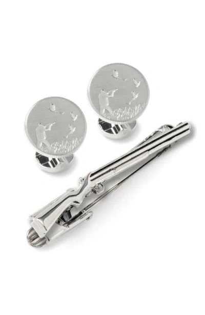 Cufflinks, Inc . Hunters Cuff Links & Tie Clip Gift Set In Gray