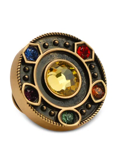 Cufflinks, Inc Infinity Stones Antique Gold Tone Lapel Pin In Multi