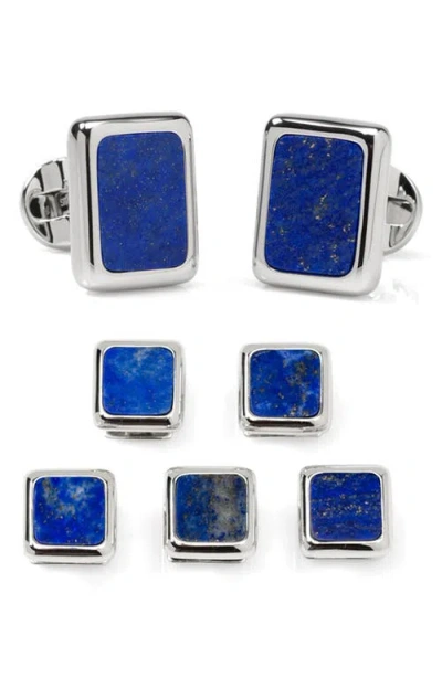 Cufflinks, Inc Jfk Sterling Silver & Lapis Cuff Links In Blue