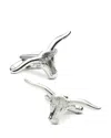 Cufflinks, Inc Longhorn Steer Cufflinks In Silver