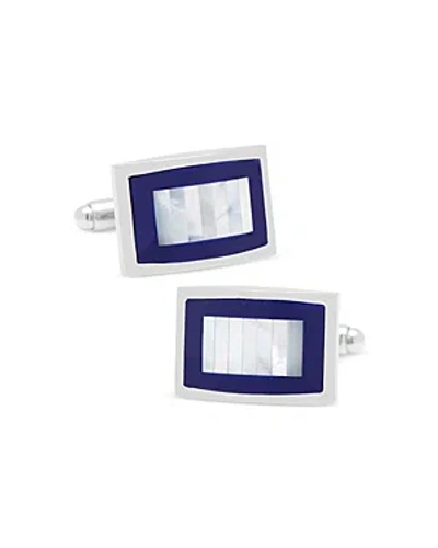 CUFFLINKS, INC MOTHER OF PEARL & BLUE LAPIS KEY CUFFLINKS