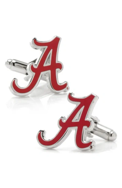 Cufflinks, Inc . Ncaa University Of Alabama Crimson Tide Cuff Links In Crimson/silver