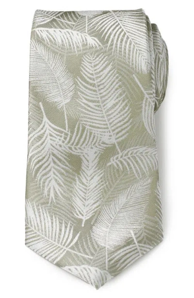 Cufflinks, Inc . Palm Leaf Print Silk Blend Tie In Green