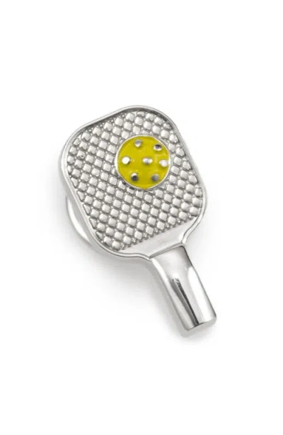 Cufflinks, Inc . Pickleball Racket Lapel Pin In Metallic