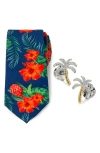 Cufflinks, Inc . Resort Cuff Links & Tie Set In Multi