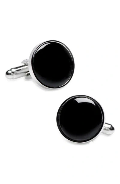 Cufflinks, Inc . Round Onyx Cuff Links In Black