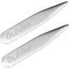 Cufflinks, Inc . Set Of 2 Short Stainless Steel Collar Stays In Silver