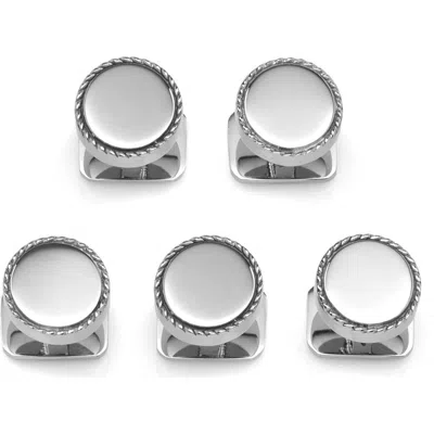 Cufflinks, Inc . Stainless Steel Rope Border Stud Set