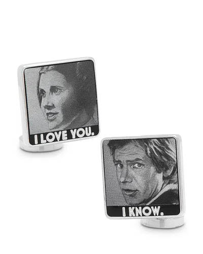 Cufflinks, Inc Star Wars I Love You I Know Cufflinks In Grey/white