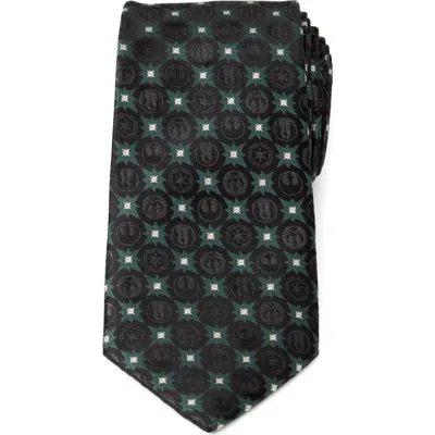 Cufflinks, Inc . Star Wars™ Insignia Medallion Tie In Black/green Multi