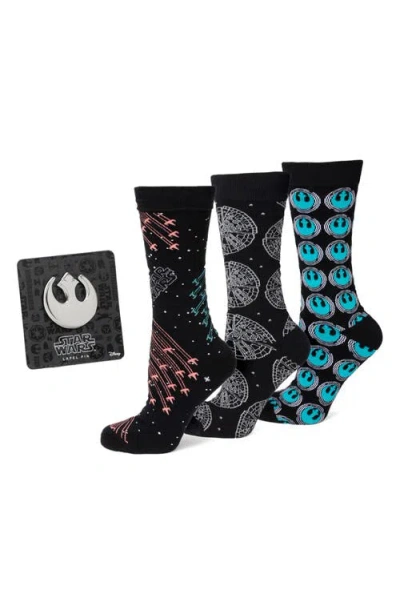 Cufflinks, Inc . Star Wars Ship Crew Socks & Lapel Pin Set In Multi