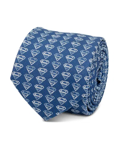 Cufflinks, Inc Superman Shield Silk Tie In Blue