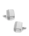 Cufflinks, Inc Stainless Steel Tartan Plaid Cufflinks In Silver