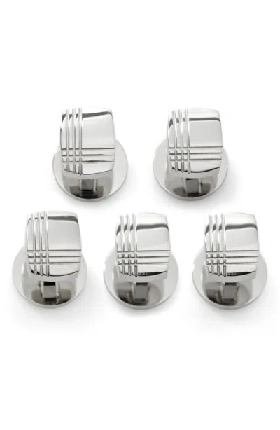 Cufflinks, Inc . Tartan Shirt Studs In Metallic