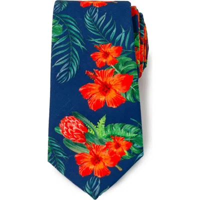 Cufflinks, Inc . Tropical Hibiscus Silk Blend Tie In Blue