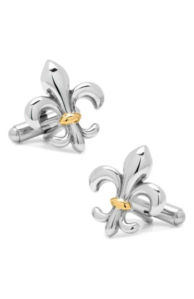 Cufflinks, Inc . Two-tone Fleur De Lis Cuff Links In Metallic