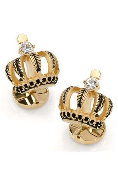Cufflinks, Inc . Vincent De Paul 3d Crown Royal Cuff Links In Gold
