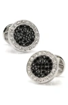 Cufflinks, Inc . Vdp White & Black Pave Crystals Cuff Links In Black