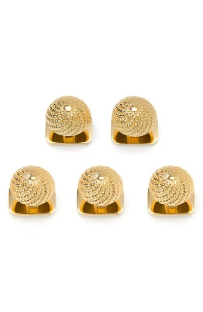 Cufflinks, Inc . Vincent De Paul Colony Studs Set In Gold