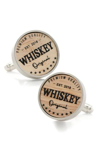 Cufflinks, Inc Whiskey Barrel Wood Cuff Links In Brown