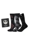 Cufflinks, Inc . X Star Wars Transport Lapel Pin & 3-pack Socks Set In Black