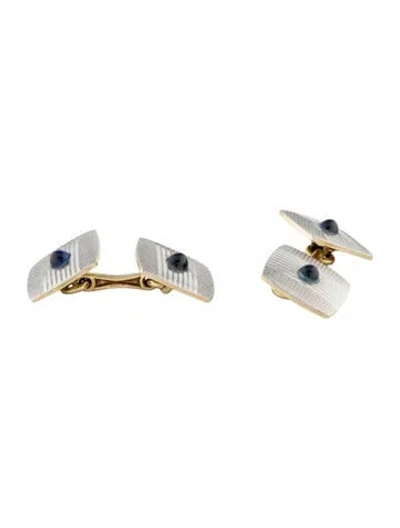 Pre-owned Cufflinks Sapphire  In Multi